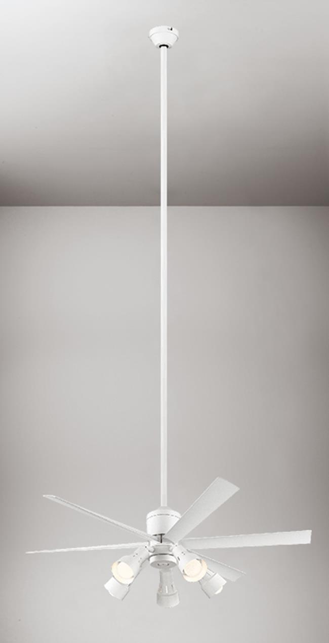 WF239 + WF278PR + WF736,高演色LED [R15]  大風量 傾斜対応 LED 調光・光色切替(電球色-昼白色) 5灯 ODELIC(オーデリック)製シーリングファンライト