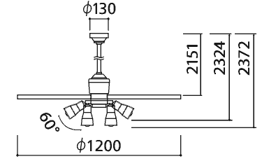 WF249 + WF279PR + WF741,高演色LED [R15]  ODELIC(オーデリック)製シーリングファンライト【生産終了品】