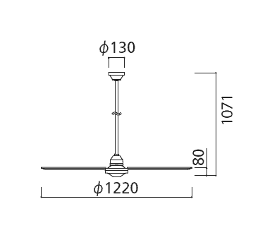 WF402P1 + WF649P1 大風量 傾斜対応 軽量 ODELIC(オーデリック)製シーリングファン