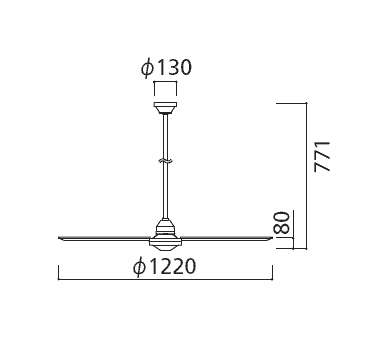 WF406 + WF666 ODELIC(オーデリック)製シーリングファン【生産終了品】