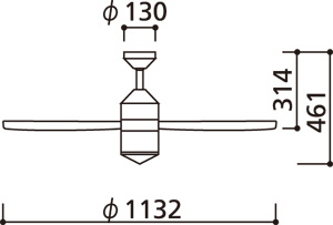 WF492 ODELIC(オーデリック)製シーリングファン【生産終了品】