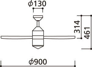 WF499 ODELIC(オーデリック)製シーリングファン【生産終了品】
