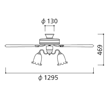 WF681 + WF688LD / WF688ND ODELIC(オーデリック)製シーリングファンライト【生産終了品】