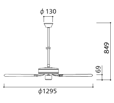 WF682 + WF586 ODELIC(オーデリック)製シーリングファン【生産終了品】