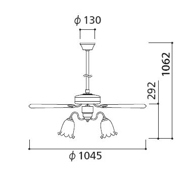 WF684P1 + WF688PR + WF586 ODELIC(オーデリック)製シーリングファンライト【生産終了品】