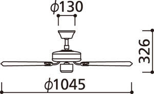 WF684 ODELIC(オーデリック)製シーリングファン【生産終了品】