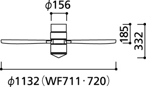 WF711 ODELIC(オーデリック)製シーリングファン【生産終了品】