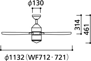 WF712 ODELIC(オーデリック)製シーリングファン【生産終了品】