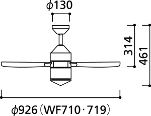 WF719 ODELIC(オーデリック)製シーリングファン【生産終了品】