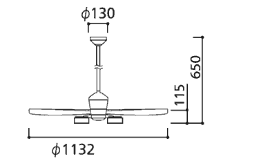WF080P1(080#+910#) + WF065LR / WF065NR + WF612P1C,高演色LED [R15] 大風量 傾斜対応 LED 電球色/昼白色 5灯 軽量 ODELIC(オーデリック)製シーリングファンライト