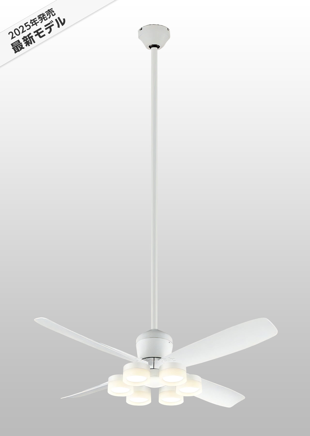 WF813P2 + WF297LR / WF297NR / WF297WR + WF736P1,高演色LED [R15]  大風量 傾斜対応 LED 電球色/昼白色/温白色 6灯 ODELIC(オーデリック)製シーリングファンライト