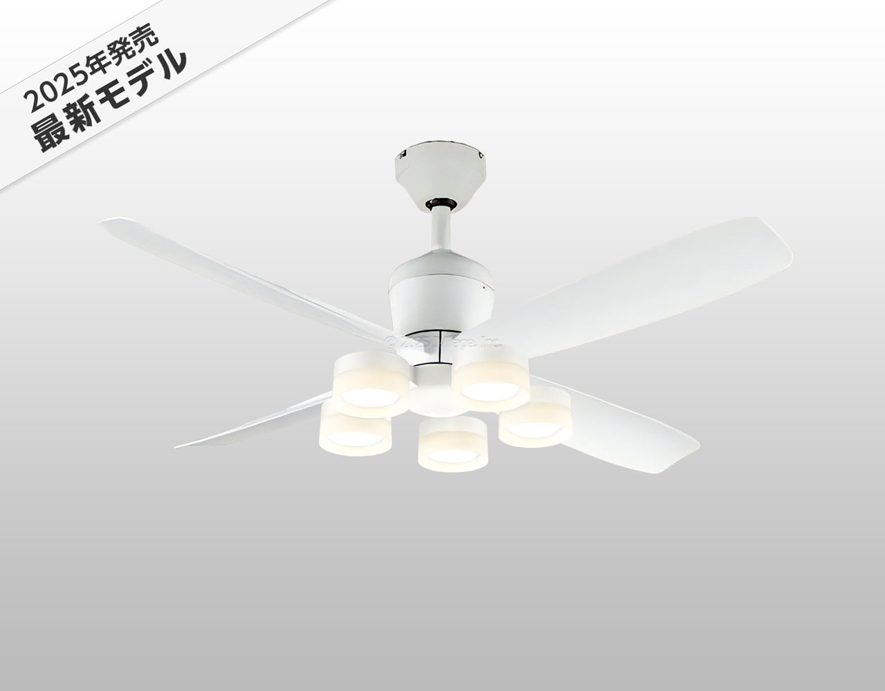 WF813P2 + WF298LR / WF298NR / WF298WR,高演色LED [R15] 大風量 傾斜対応 LED 電球色/昼白色/温白色 5灯 軽量 ODELIC(オーデリック)製シーリングファンライト