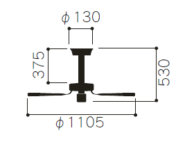 IPH-5000M + IPH-536N TOSHIBA(東芝ライテック)製シーリングファン【生産終了品】