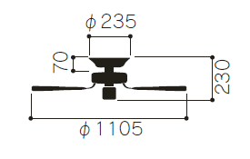 IPH-6100M TOSHIBA(東芝ライテック)製シーリングファン【生産終了品】