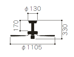 IPH-5000M TOSHIBA(東芝ライテック)製シーリングファン【生産終了品】