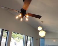 シ―リングファン・ペンダントライト同時設置【OMB059】シーリングファン設置事例紹介(神奈川県逗子市)