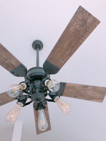 WF833 + WF835LC + WF837 傾斜対応 LED 調光 5灯 軽量 ODELIC(オーデリック)製シーリングファンライト