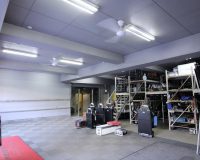 千代田区 パナソニック製シーリングファン 駐車場(オフィス下の作業場)への取り付け工事事例