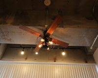 日本橋 コンクリート造オフィス アンカー 分岐配線 阪和製シーリングファン 取付工事