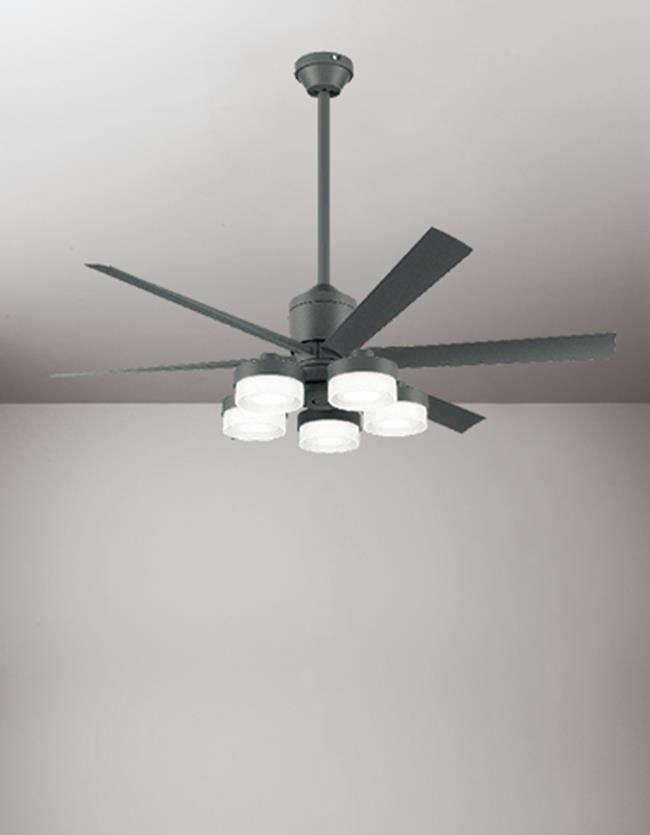 WF249 + WF270PC + WF738 即日発送 大風量 傾斜対応 LED 調光・光色切替(電球色-昼白色) 5灯 オーデリック製シーリングファンライト【OLB088】|<公式>シーリングファン・ライト通販専門店 | ファズー【品揃え日本一】