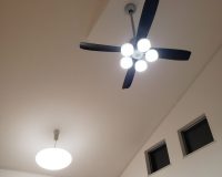 横浜市　戸建て3.8m　シーリングファン  ペンダントライト　取付工事