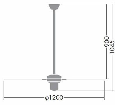 DP-38028 + DP-37588 傾斜対応 軽量 DAIKO(ダイコー)製シーリングファン
