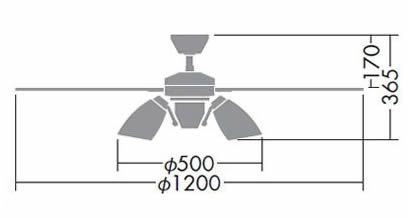 DP-38029 + DP-37976 LED 5灯 DAIKO(ダイコー)製シーリングファンライト