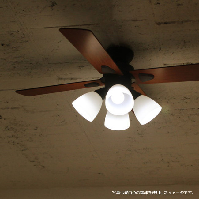BIG-101BK + LD2602 / ND2602,Windouble(4-lights)ウィンダブル LED 電球色/昼白色 4灯 HANWA(阪和)ハンワ製シーリングファンライト