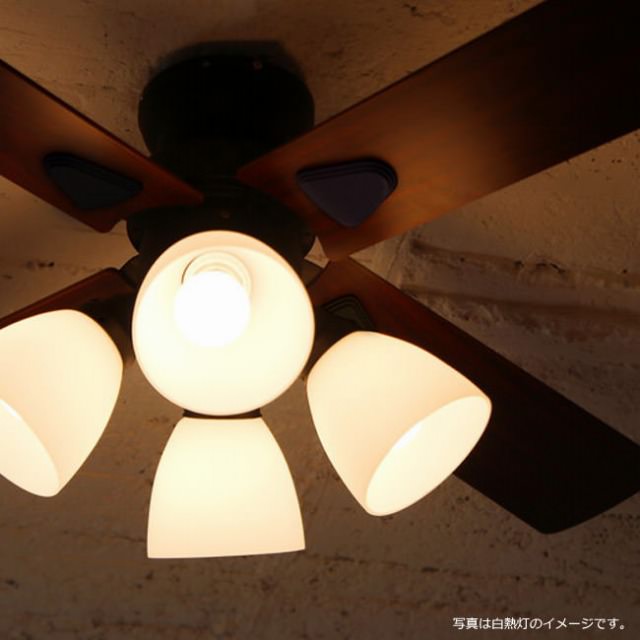 BIG-101BK + LD2602 / ND2602,Windouble(4-lights)ウィンダブル LED 電球色/昼白色 4灯 HANWA(阪和)ハンワ製シーリングファンライト