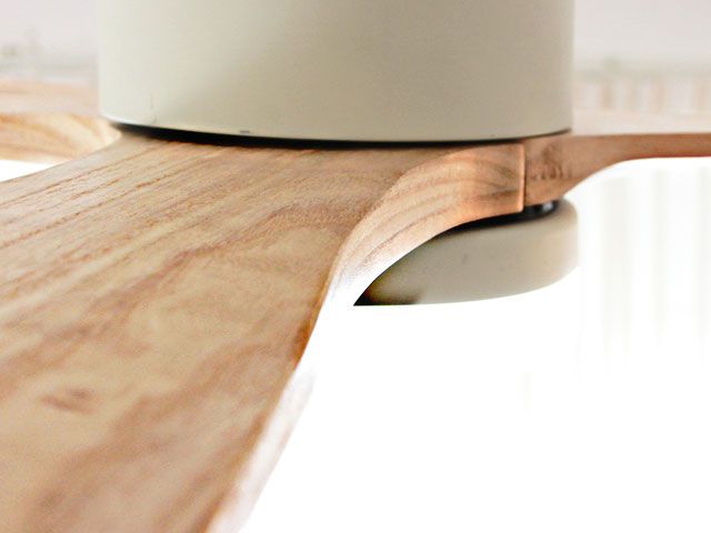JE-CF004M WH,JAVALO ELF Modern Collection REAL wood blades 大風量 LED 調光 昼白色 1灯 薄型 軽量 HANWA(阪和)ハンワ製シーリングファンライト