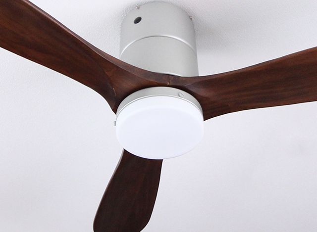 JE-CF017M SV,JAVALO ELF Modern Collection REAL wood blades 大風量 LED 調光 電球色 1灯 薄型 軽量 HANWA(阪和)ハンワ製シーリングファンライト