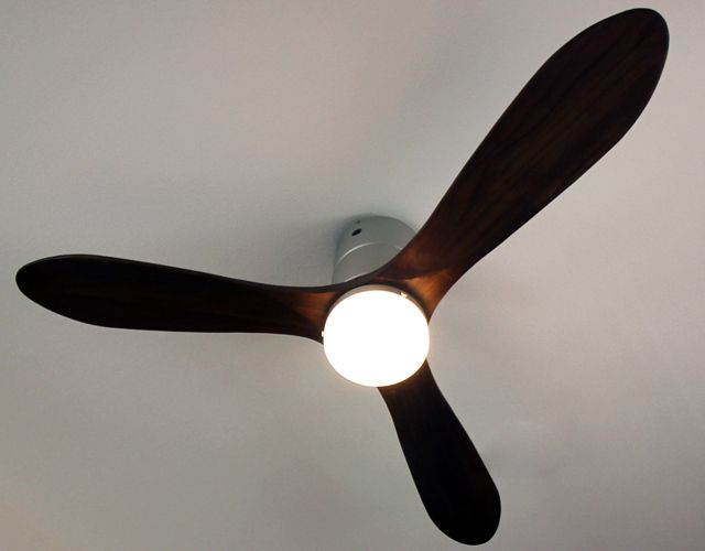 JE-CF017M SV,JAVALO ELF Modern Collection REAL wood blades 大風量 LED 調光 電球色 1灯 薄型 軽量 HANWA(阪和)ハンワ製シーリングファンライト