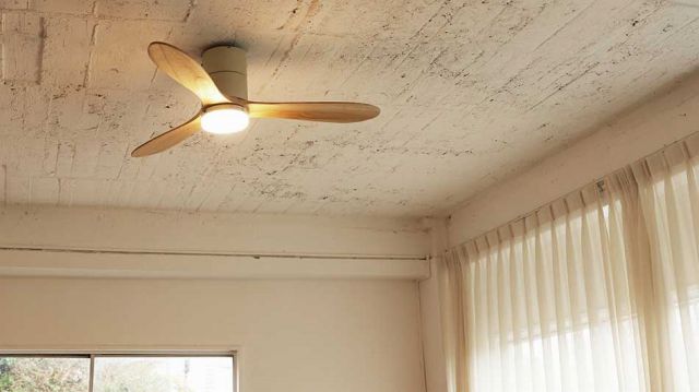 JE-CF017M WH,JAVALO ELF Modern Collection REAL wood blades 大風量 LED 調光 電球色 1灯 薄型 軽量 HANWA(阪和)ハンワ製シーリングファンライト