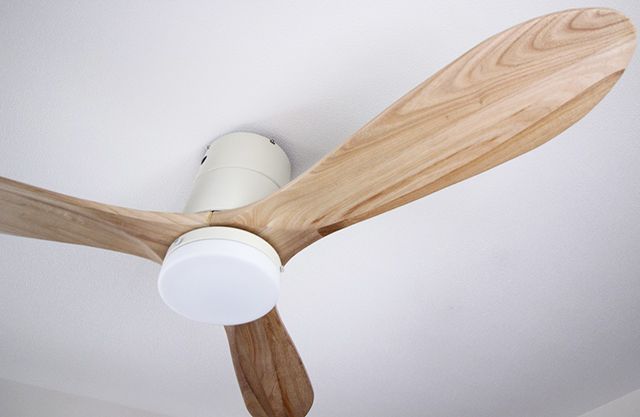 JE-CF017M WH,JAVALO ELF Modern Collection REAL wood blades 大風量 LED 調光 電球色 1灯 薄型 軽量 HANWA(阪和)ハンワ製シーリングファンライト
