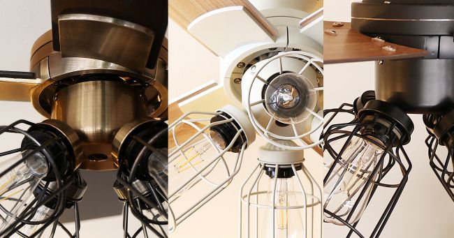 JE-CF003-WH,JAVALO ELF Modern Collection フィラメントLED LED 電球色 4灯 軽量 HANWA(阪和)ハンワ製シーリングファンライト