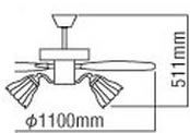 AEE695075 + AAN690115 + LED133WW / LED133CWF KOIZUMI(コイズミ)製シーリングファンライト【生産終了品】