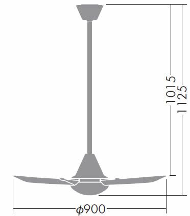 AEE695093 + AEE690171 大風量 傾斜対応 軽量 KOIZUMI(コイズミ)製シーリングファン