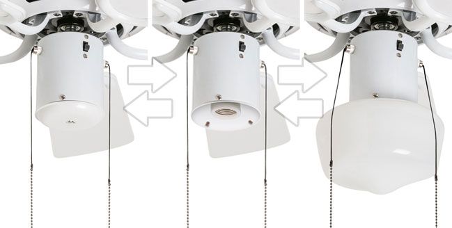 2WAY USE TRADITIONAL CEILING FAN LIGHT WH(002951)電球なし 軽量 BRID(ブリッド)製シーリングファン