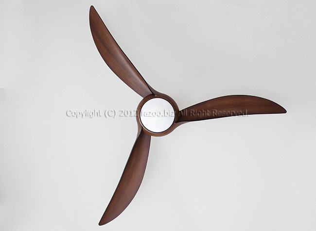 F844-DK + 4inch加工,fazooオリジナル加工モデル LightWave コア色 大風量 LED 調光 電球色 1灯 薄型 軽量 MinkaAire(ミンカエアー)製シーリングファンライト