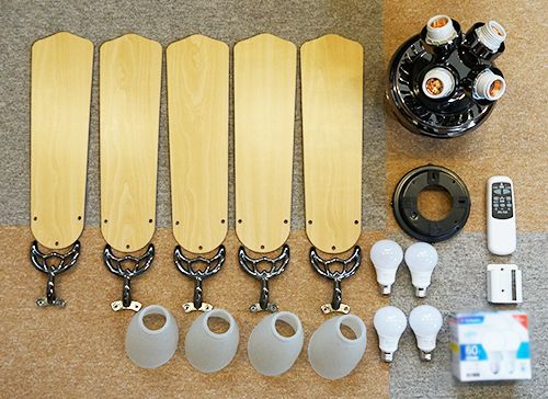 ND-CFL-RC4 4灯 薄型 軽量 NIHON DENKO(日本電興)製シーリングファンライト
