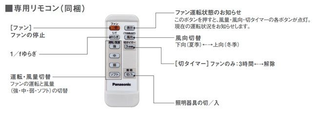 XS75043/SP7075 + SPL5343 / SPL5343(D) LED 電球色/昼光色 3灯 軽量 Panasonic(パナソニック)製シーリングファンライト