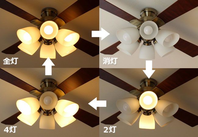 QJ-46AB6RCLE6 LED 6灯 TOKYOMETAL(東京メタル工業)製シーリングファンライト