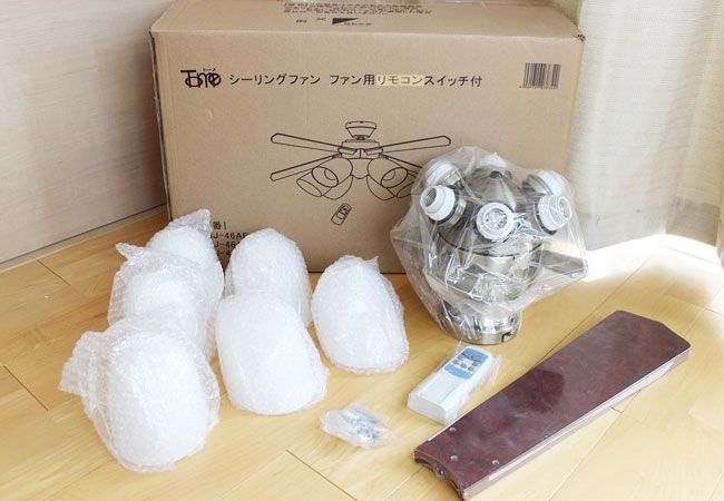 QJ-46AB6RCLE6 LED 6灯 TOKYOMETAL(東京メタル工業)製シーリングファンライト
