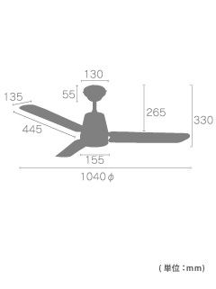 YCF-371BK,Fe Fan (ファン) 軽量 YOUWA(ユーワ)製シーリングファン